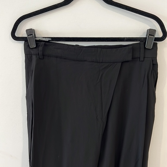 COS Black wrap front cropped trousers size 4 - Picture 3 of 14